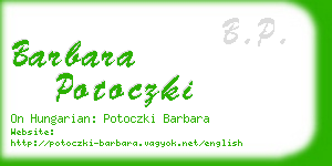 barbara potoczki business card